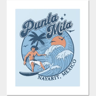 1970s Vintage Surfing Punta Mita, Mexico Retro Sunset // Old School Surfer // Surf Mexico Posters and Art